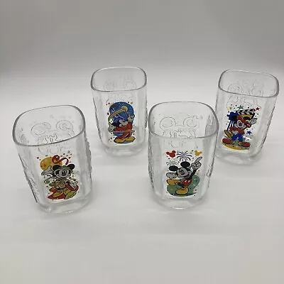 Walt Disney World 2000 McDonalds Mickey Mouse Drinking Glasses Set Of 4 • $30.80