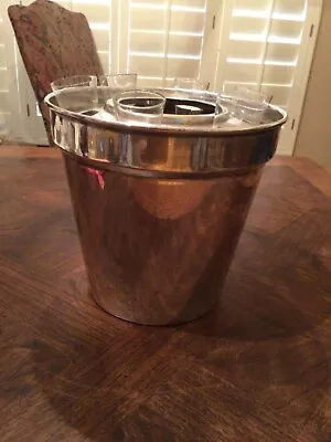 Vintage Vodka Service Ice Bucket With Fitted Shot Glasses • $129.99