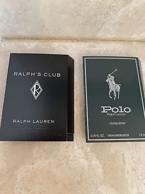 $15.85 • Buy 4 Pc - 2 Ralph Lauren POLO Cologne Intense Spray & 2  Ralph's Club EDP .04 Oz - 