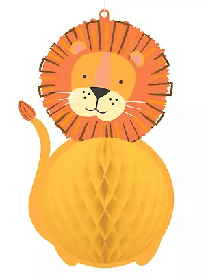 12  Honeycomb Lion Hanging Party Decor Jungle Animal Baby Shower Birthday Safari • £2.68