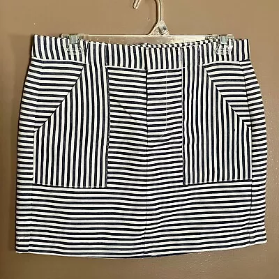 Madewell Striped Skirt Blue & White Sz 4 • $20