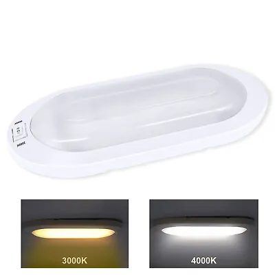 Facon 12V 2-Color LED RV Pancake Ceiling Dome Interior Light For Camper Trailer • $15.99
