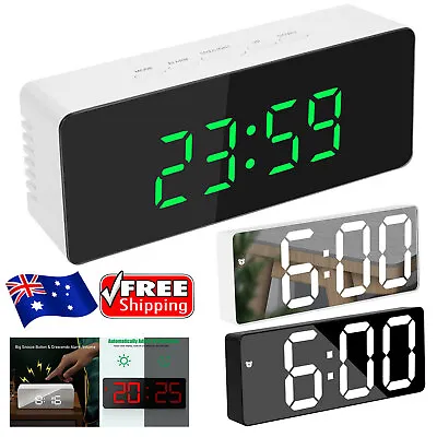 $5.99 • Buy Bedside Digital Clock LED Display Desk Table Time Temperature Alarm Modern Decor