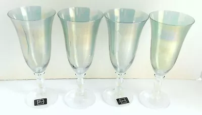 4 Beautiful Mikasa Crystal Kensington Emerald Ice Tea Glasses Excellent • $25