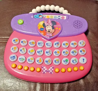 Vtech Minnie Mouse Purse Computer Learning Laptop Educational ABCs Toy Disney • $20