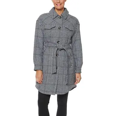 Vince Camuto Womens Houndstooth Warm Cold Weather Wool Coat Outerwear BHFO 4204 • $27.99