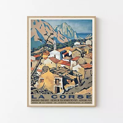 Corsica Evisa France Vintage Travel  Poster Fine Art Print | Home Decor • £16.90