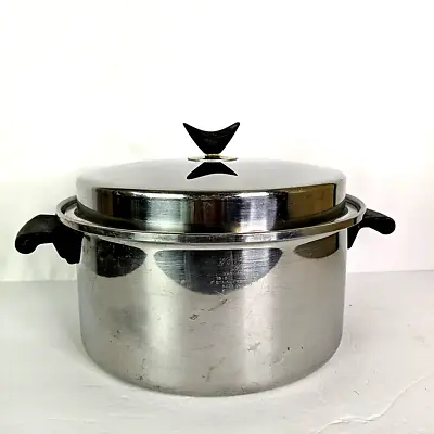 WONDER WARE Manganese 18-8 3 Ply Stainless Steel 5Qt Stock Pot Dome Lid Regal • $34