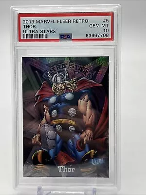 2013 Marvel Fleer Retro Thor Ultra Stars #5 PSA 10 GEM MINT • $6.50