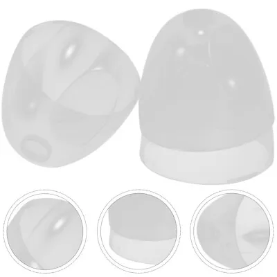  3 Pcs Clear Baby Bottle Caps Plastic Milk Bottle Lids Replacement Feeding • £6.14