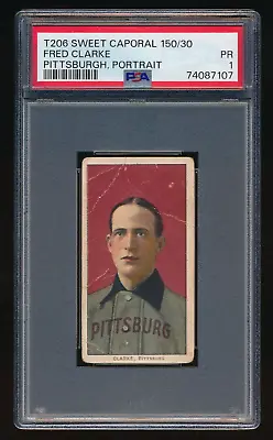 1909-11 T206 Fred Clarke Portrait Pittsburgh Pirates Sweet Caporal 150 PSA 1 PR • $169.99