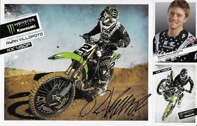 *ryan Villopoto*signed*autographed*photo Card*monster*energy*kawasaki*champion* • $39