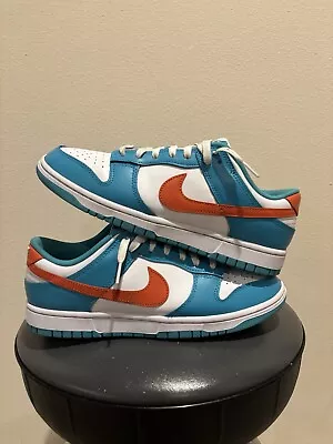 Size 10 - Nike Dunk Low Miami Dolphins • $80