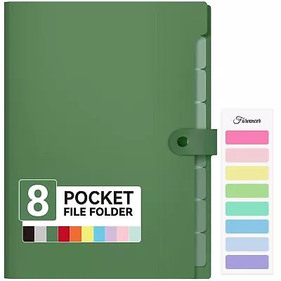 Expanding File Folder With 8 Pocket Letter Size Accordion File Organizer Port... • $12.26