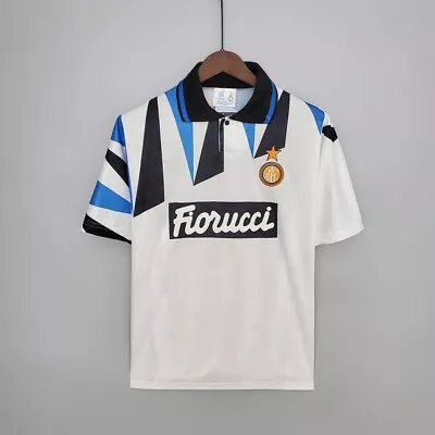 Inter Milan 1992/93 Retro / Vintage Away Shirt - White - Various Sizes  • £34.99