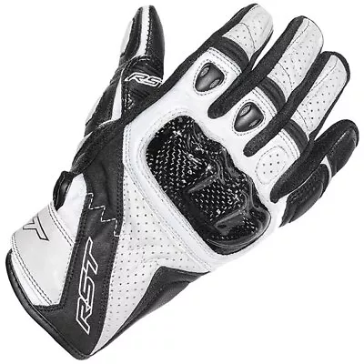 RST Motorbike Motorcycle Track Race Street Stunt 3 CE Gloves - White • £39.99