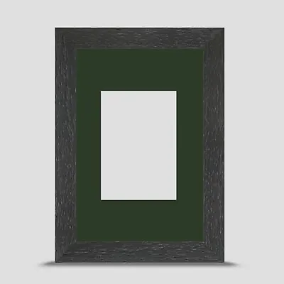 Grey Photo Frame 6x4 Size  Incl Dark Green Mount 3.5x2.5 ACEO Art Print • £7.95