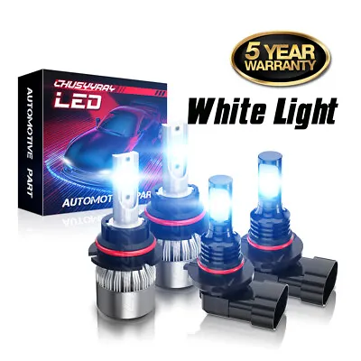 4X 9007 9145 LED Headlights Fog Light Combo Bulbs For Ford F150 1999-2002 2003 • $19.98