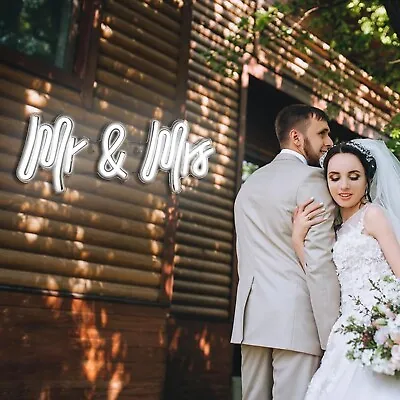 Mr & Mrs Neon Sign LED Wedding Neon Decor Wall New • $25