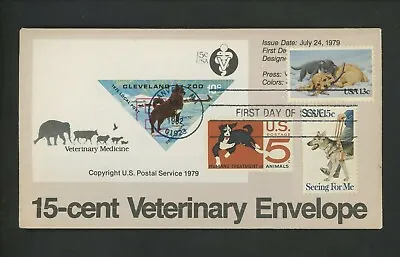 Ranto Cachet US FDC #2025 On U595 W/ 1787 1307 Cat Dog Veterinary Husky 1982 • $10.99