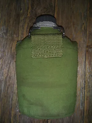 Coleman Canteen Water Bottle & Green Military Sleeve Hiking Camping Hunting Gear • $9.99
