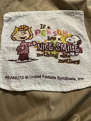 Vintage Snoopy Wash Cloth Peanuts • $24.99