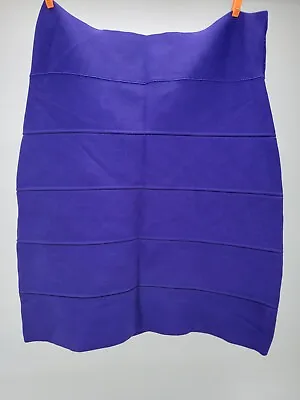 BCBG MaxAzria Simone Bandage Mini Skirt Stretchy Pull On Purple Sz M • $19.97