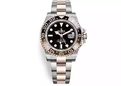 Rolex Gmt-master Ii 18k Rose Gold & Stainless Steel Two-tone Rootbeer 126711chnr • $29603.71