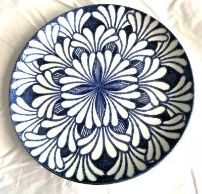 A Rare Vintage Midwinter Stonehenge Blue Palm Pattern Large Dinner Plate 10.5  • £20