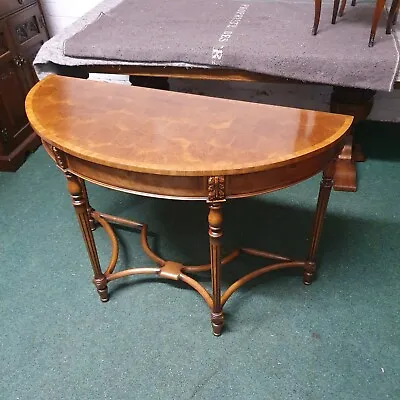 Stunning Antique/reproduction Walnut Demi Lune / Consule/hall/telephone Table • £385