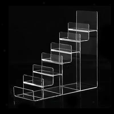 £12.10 • Buy Clear Acrylic Riser Display Shelf Handbag Purse Cosmetic Display Stand 7 Tiers