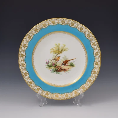 £375 • Buy Minton Porcelain Pheasants Birds Cabinet Plate Joseph Wareham C.1850