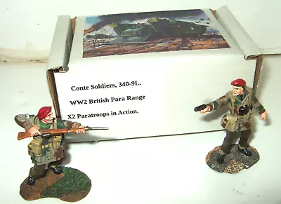 £29.85 • Buy Conte Miniatures WW2,  X2 British Paratroopers Inc Officer At Arnhem In 54mm.