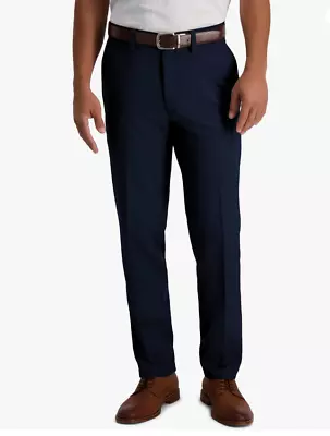 Haggar Sz 36 Navy Cool 18 Pro Slim Fit Flat Front Superflex Waistband Pant NWOT • $19.99