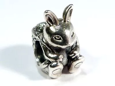 Authentic Pandora 925 Ale Silver Easter Bunny Rabbit Charm Bead 791121 Retired • £26.95