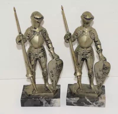 Depose Italy Knight Statue Figurine Sculpture Armor Marble Base Medieval  9” • $21.96