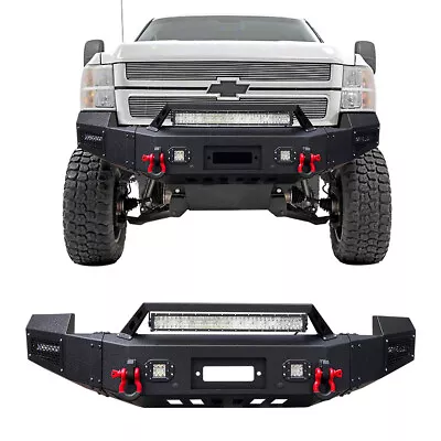 Fit For 2007-2010 Chevy Silverado 2500 3500 Front Bumper With LED Lights • $769.99