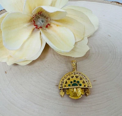 $499.99 • Buy 18k ALA Jewelry Mayan/Aztec Pendant/pin