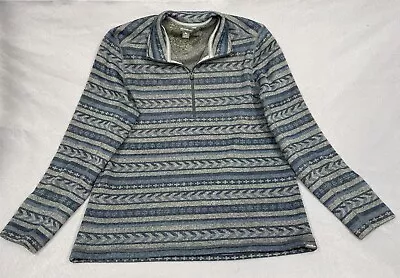 Eddie Bauer Fleece Lined 1/4 Zip Collar Pullover Sweater Men's TL Tall Large • $14.30