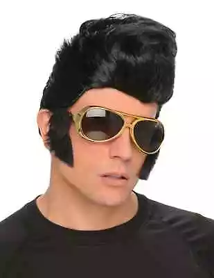 1950's Rock N Roll Wig And Glasses Elvis Inspired Costume Kit By Karnival  • $39