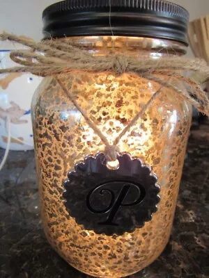 Mercury Glass Jar Nightlight By Kirkland's Letter  P  • $14.18