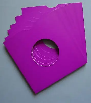 7  PURPLE CARD RECORD SLEEVES - (pack Of 25) • £7.99