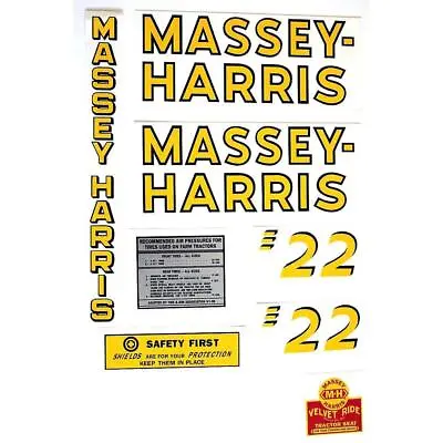22 Tractor Decal Set Fits Massey Harris • $36.40