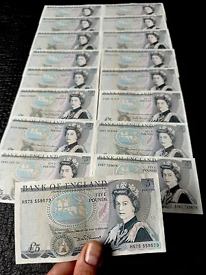 💯 Old £5 Five Pound Bank Of England/ AUNC /GENUINE • £15.99