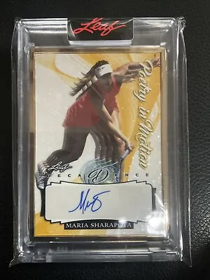 2022 Leaf Decadence Maria Sharapova Tennis 1/1 Gold Metal Frame Auto Autograph • $499.99