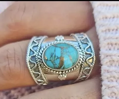 Vintage Looking Synthetic Turquoise Southwestern Style Ring-Size 6 • $20