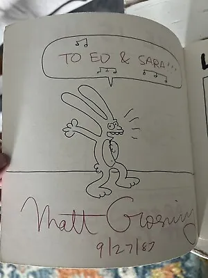 LOVE IS HELL - SIGNED MATT GROENING W/ Drawing First Edition The Simpsons • $299