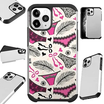 Fusion Case For IPhone 12/Mini/Pro Max Phone Cover PINK FEATHER PANTY • $13.50