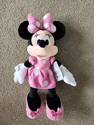 NEW!! Disney Minnie Mouse Plush Stuffed Animal Pink 18   • $19.95