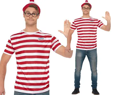 Where's Wally Kit Mens Ladies Instant Wally Fancy Dress Costume Kit New • £19.99